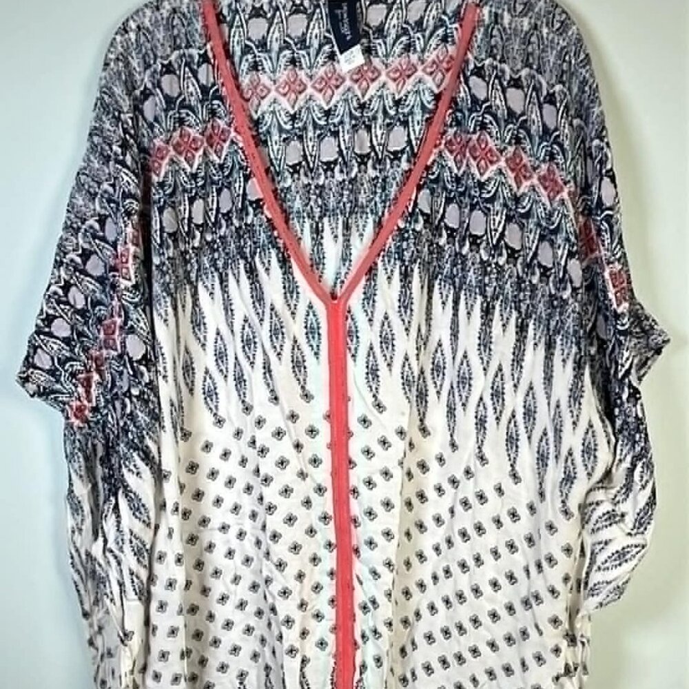 SWIMSUITS FOR ALL Boho Swim Kelsea Cover-Up / Tunic Plus Size 22/24 Beach Vacati